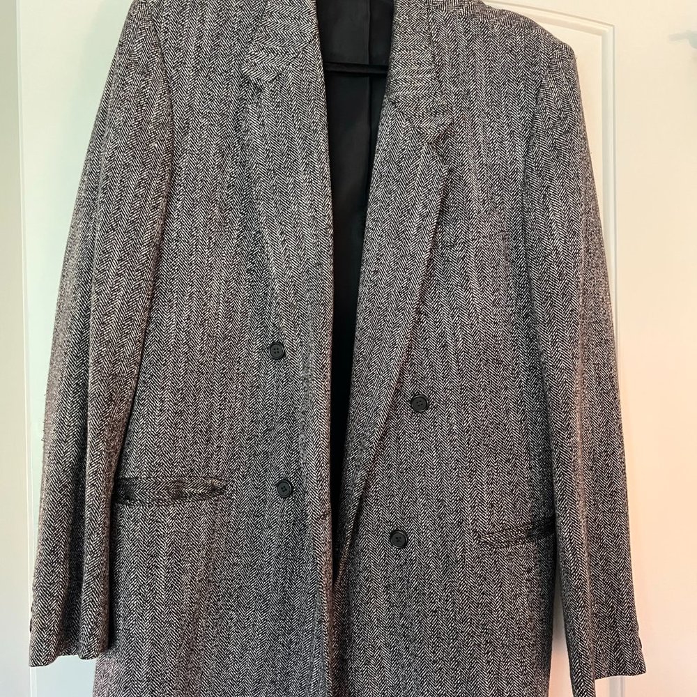 Grey Men's Wool Sports Jacket